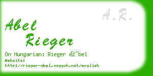 abel rieger business card